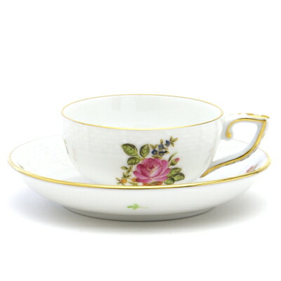ヘレンド (HEREND) 小さなローズの胸花 エスプレッソコーヒーカップ＆平円盤 60竓 00714 / PBR 【新品】【完全無欠BOX付き添い人】【並行輸入品】 花 御花 モカ優勝杯 貨物輸送無料 墨付き ハンガリー共和国製 差し上げ物 差し上げ物 ブランド名 食器