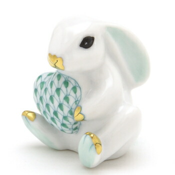 楽天市場】ヘレンド うさぎ 置物イースターバニー ピンクの鱗模様 金彩