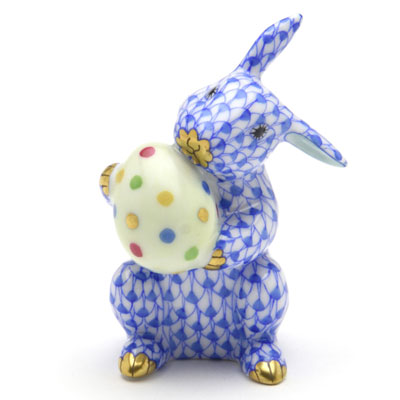楽天市場】ヘレンド うさぎ 置物イースターバニー ピンクの鱗模様 金彩