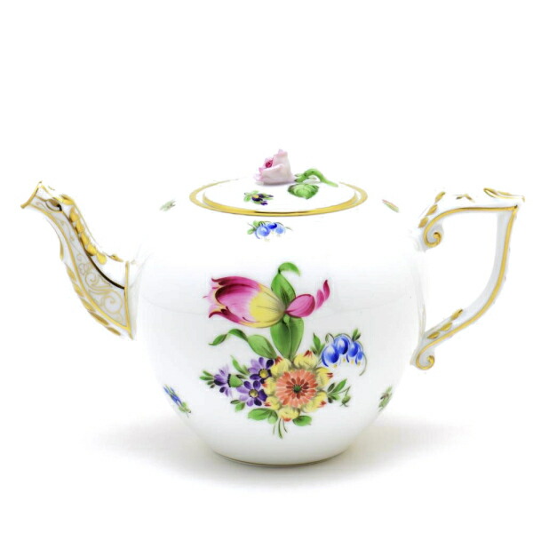 ヘレンド (HEREND) チューリップの胸花 ティーポット ローズ飾りつけ 800竓 00606 / BT-3 【新品】【純然たるBOX付き添い人】【並行輸入品】 御花 キャフェ 紅茶の葉 貨物輸送無料 墨付き ハンガリー共和国製 差し上げ物 差し上げ物 ブランド名 瀬戸もの 食器