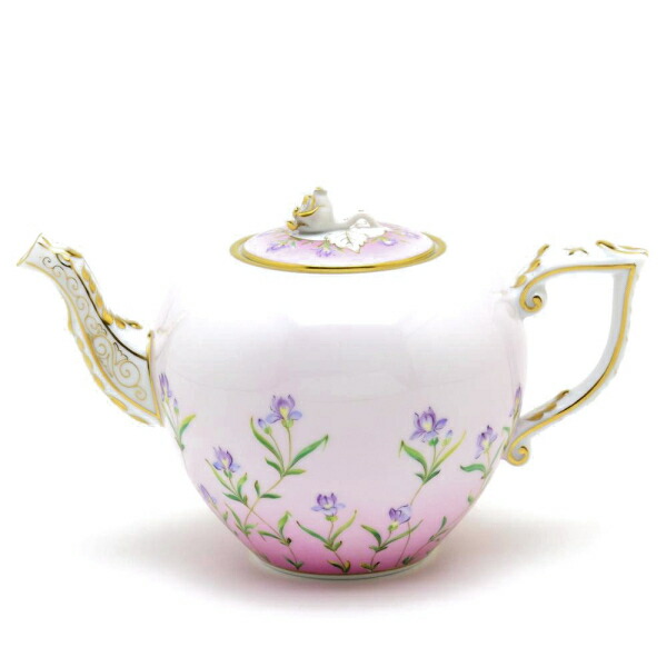 ヘレンド (HEREND) サクラ色地の花ショウブ ティーポット ローズ飾りつけ 800竓 20606 / IRIS-P 【新品】【完全無欠BOX付き添い人】【並行輸入品】 カフェー 紅茶の葉 貨物輸送無料 墨付き ハンガリー共和国製 差し上げ物 差し上げ物 ブランド名 瀬戸もの 食器