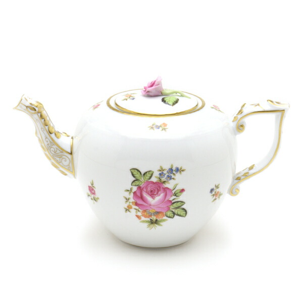 ヘレンド (HEREND) 小さなローズの胸花 さくら色 ティーポット ローズ飾りつけ 800竓 00606 / PBR-1 【新品】【純然たるBOX付き添い人】【並行輸入品】 御花 キャフェ 紅茶の葉 貨物輸送無料 墨付き ハンガリー共和国製 差し上げ物 差し上げ物 ブランド名 瀬戸もの 食器