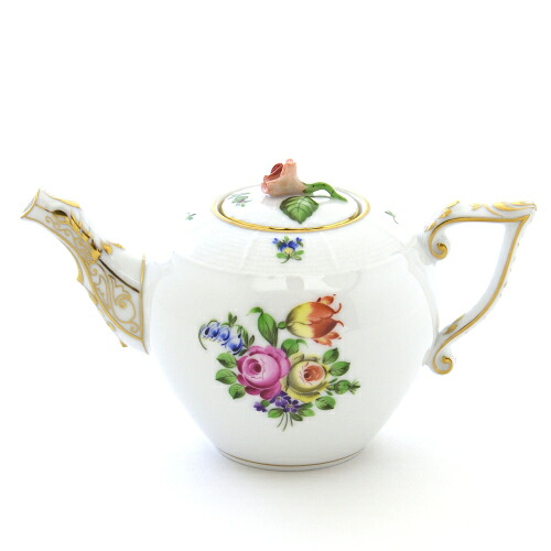 ヘレンド (HEREND) チューリップの胸花 ミニティーポット ローズ飾りつけ 370竓 00608 / BT-1 【新品】【純然たるBOX付き添い人】【並行輸入品】 花 御花 キャフェ 紅茶の葉 貨物輸送無料 墨付き ハンガリー共和国製 差し上げ物 差し上げ物 ブランド名 瀬戸もの 食器