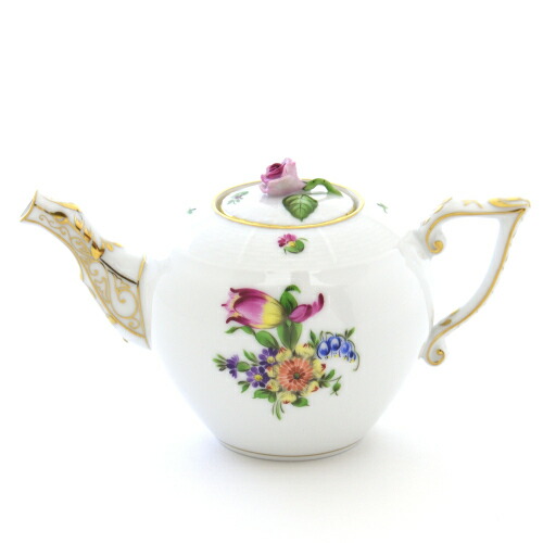 ヘレンド (HEREND) チューリップの胸花 ミニティーポット ローズ飾りつけ 370竓 00608 / BT-3 【新品】【純然たるBOX付き添い人】【並行輸入品】 花 御花 キャフェ 紅茶の葉 貨物輸送無料 墨付き ハンガリー共和国製 差し上げ物 差し上げ物 ブランド名 瀬戸もの 食器