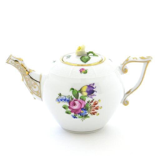 ヘレンド (HEREND) チューリップの胸花 ミニティーポット ローズ飾りつけ 370竓 00608 / BT-4 【新品】【純然たるBOX付き添い人】【並行輸入品】 花 御花 キャフェ 紅茶の葉 貨物輸送無料 墨付き ハンガリー共和国製 差し上げ物 差し上げ物 ブランド名 瀬戸もの 食器