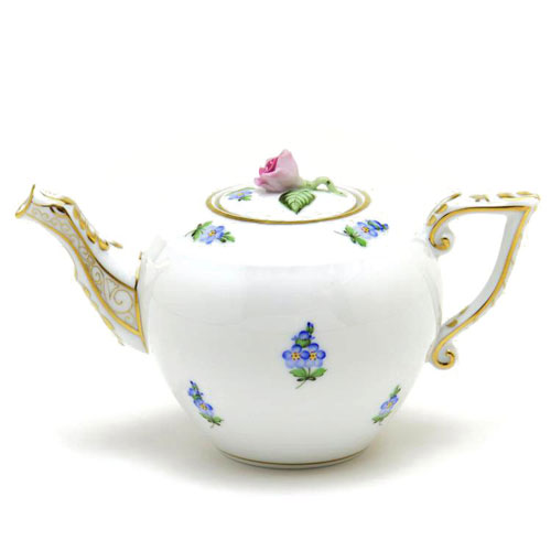 ヘレンド (HEREND) 勿忘草 ミニティーポット ローズ飾りつけ 370竓 00608 / MYA 【新品】【純然たるBOX付き添い人】【並行輸入品】忘れな草 花 御花 キャフェ 紅茶の葉 貨物輸送無料 墨付き ハンガリー共和国製 差し上げ物 差し上げ物 ブランド名 瀬戸もの 食器