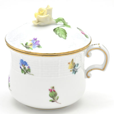 ヘレンド (HEREND) ミルフルール 蓋付き添い人皮膚軟化剤優勝杯 120竓 00385 / MF  【新品】【純然たるBOX付き添い人】【並行輸入品】1,000の花 ローズ飾りつけ 貨物輸送無料 墨付き ハンガリー共和国製 差し上げ物 差し上げ物 ブランド名 食器