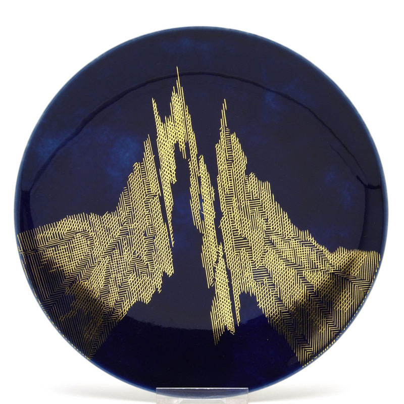 楽天市場】セーブル 深皿 クープ キューペルセーブルブルー雲模様 24K