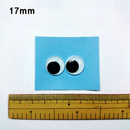 【送料無料】 動眼 17mm 1000個入 お得用 貼りつけタイプ ぬいぐるみの目 人形の目 (メール便不可)