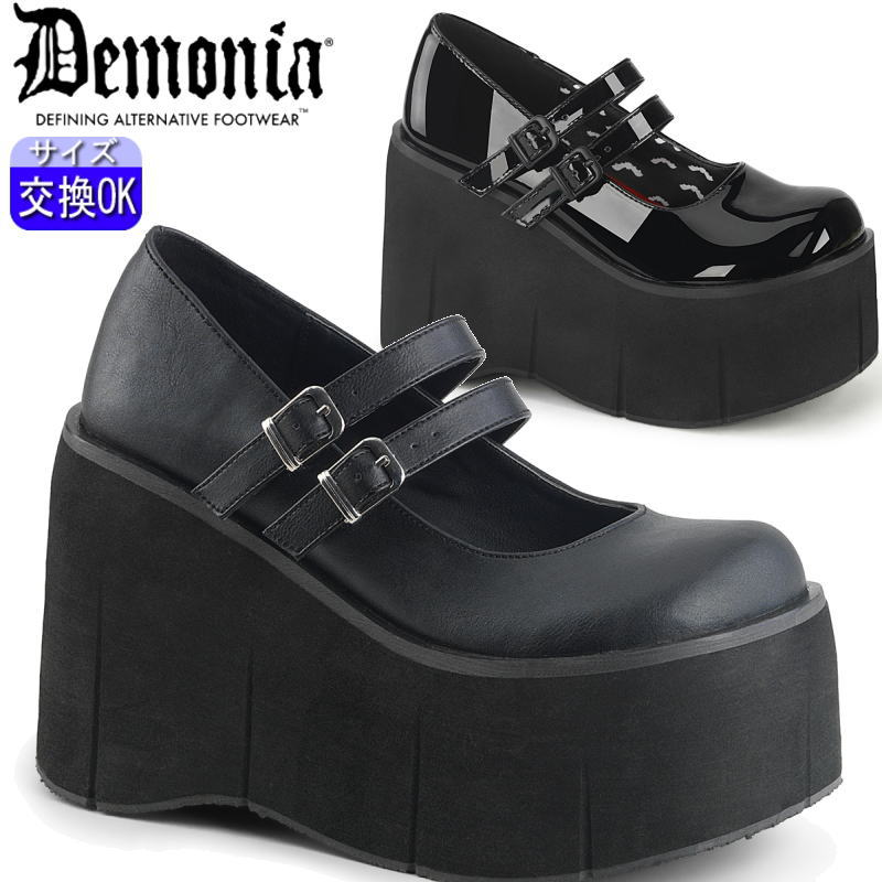 【おまけ付き】 DEMONIA |厚底11.4cm|21.5cm～28cm| デモニア 厚底パンプス ローファー 厚底メリージェーン 厚底ヒールスニーカー レディース 靴 厚底靴 人気 パンク ロック ロリータ ゴシック ゴス ゴスロリ ごつい V系 サイバー 量産型 地雷系 公式 KERA08