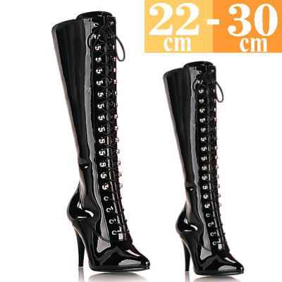 Pleaser プリーザー ブーツ ロングブーツ 黒 ブラック エナメル ヒール ニーハイブーツ 編み上げ ポインテッドトゥ レースアップ 大きい サイズ ピンヒール レディース 靴 派手 人気 ボンテージ 女王様 コスプレ 男性 用 女装 66 Off Pleaser プリーザー ブーツ ロングブーツ 黒 ブラック エナメル ヒール ニーハイブーツ 編み上げ ポインテッドトゥ レースアップ 大きい サイズ ピンヒール レディース 靴 派手 人気 ボンテージ 女王様 コスプレ 男性 用 女装 66 Off