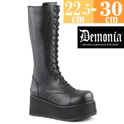 取寄せ Demonia デモニア 厚底靴 レディース コスプレ パンク 靴 レディース ゴスロリ 靴 靴 厚底ブーツ ロングブーツ おじ靴 ブラック 黒 ゴシック ゴスパンク V系 ビジュアル系 原宿系 ファッション 超厚底 大きいサイズ コスプレ Tra502 B Bpu Shop Lalaお取り寄せ