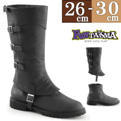 【おまけ付き】 Pleaser | --cmヒール|25.5cm～31cm| プリーザー ロングブーツ 黒 メンズ 人気 2WAY パンク ロック ロリータ ゴシック ゴス ゴスロリ ファッション 靴 ごつい V系 サイバー 原宿系 韓国系 公式 GOTHAM-105 GOTH105/BPU zx
