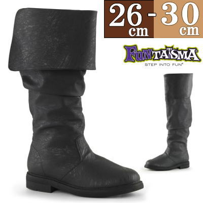 【おまけ付き】 Pleaser | --cmヒール|25.5cm～31cm| ロングブーツ 黒 ブラック メンズ 人気 パンク ロック ロリータ ゴシック ゴス ゴスロリ ファッション 靴 ごつい V系 サイバー 原宿系 韓国系 男 FUNTAZMA by PLEASER USA プリーザー 公式 ROB100/BPU zx