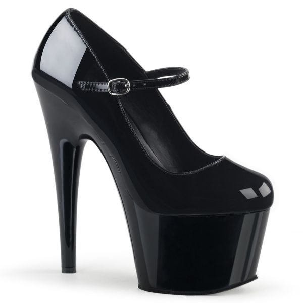 【訳アリ品/ 23.5cm限定】 Pleaser | 18cmヒール|プリーザー 厚底パンプス 約18センチ ヒール 黒 ストラップ ハイヒール ピンヒール ポールダンス ヒール ダンス 用 キャバ セクシー レディース 靴 公式 ADORE-787 ADO787/B/M
