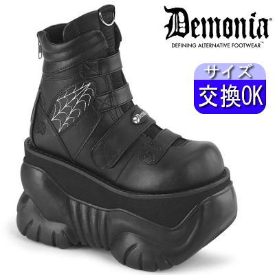 【楽天市場】Demonia デモニア 厚底 スニーカー 黒 超厚底 7.6cm 