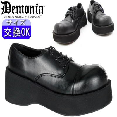 【おまけ付き】 DEMONIA |厚底8.2cm|21.5cm~29cm| デモニア 厚底靴 黒 8.2センチ ヒール おでこ靴 ラバーソール ローファー レディース 靴 厚底人気 パンク ロック ロリータ ゴシック ゴス ゴスロリ ごつい V系 サイバー 即納 量産型 地雷系 公式 DANK101/B/PU