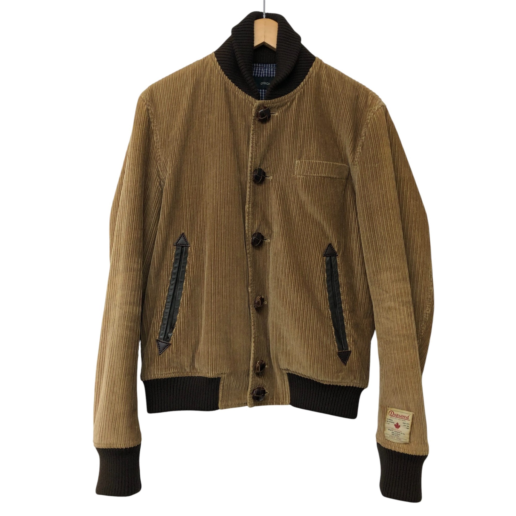 DSQUARED2/ディースクエアード/コーデュロイ/クルミボタン/ブルゾン/サイズ48/ベージュ/メンズ/RS0173|コレカラスタイル