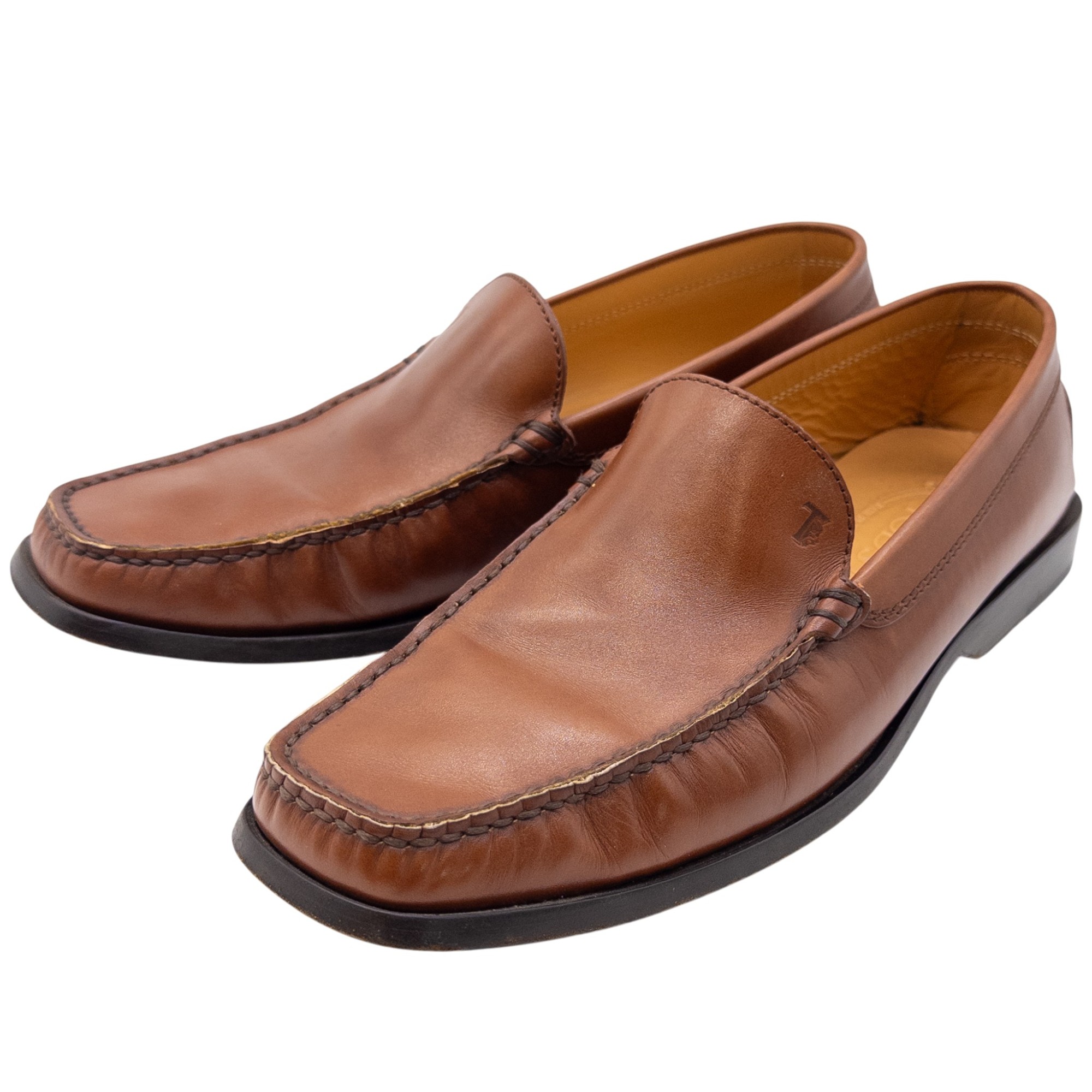 TOD's/トッズ/レザー/ローファー/ドライビングシューズ/スリッポン/メンズ/サイズ 9/ブラウン/ビジネスシューズ/RS0921｜コレカラスタイル