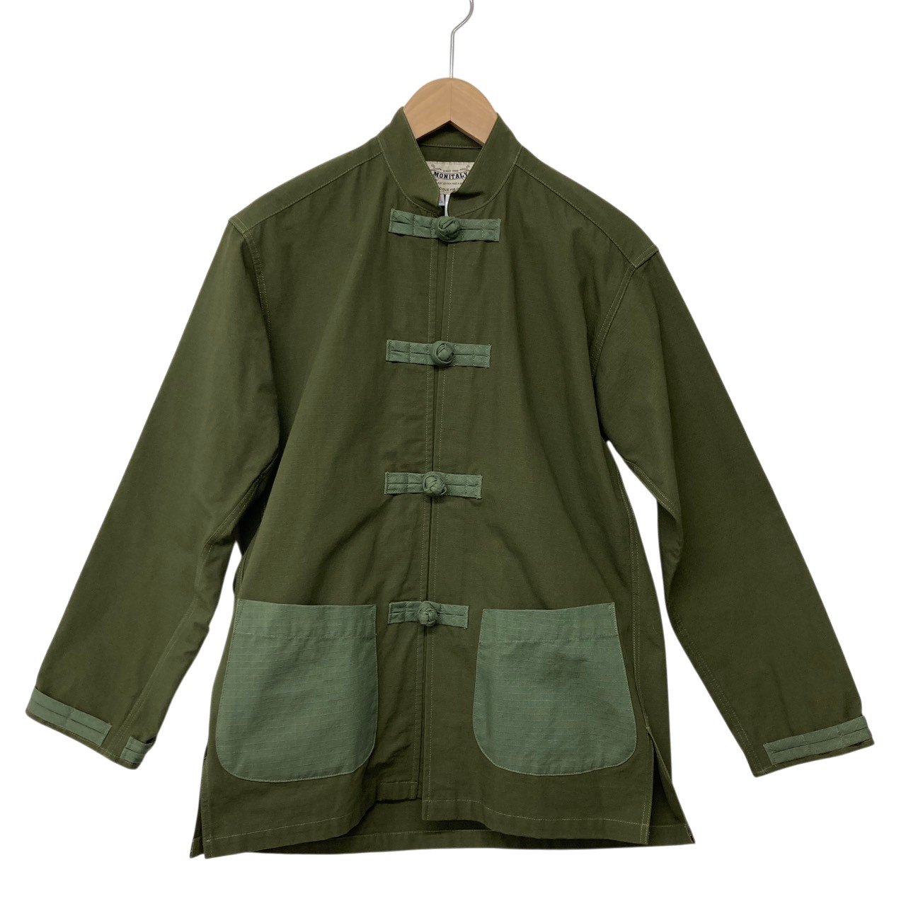 美品/MONITALY/瀬戸もの名取り草/照明ランプ色つや上衣/USA製/36/カーキ系/メンズ/RS0998