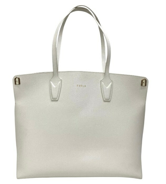 良品/FURLA フルラ/パラディーゾ L トートバッグ/現行ロゴ/ホワイト 白/ショルダーバッグ/FB3820