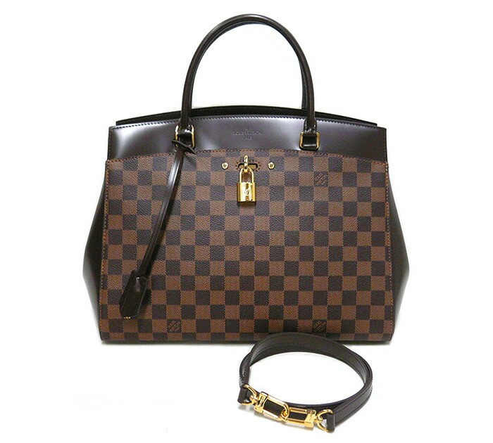 LOUIS VUITTON ルイヴィトン/ダミエ エベヌ リヴォリMM/2WAY ハンドバック トートバッグ/ショルダーバッグ/PVC×なめし革/N41150/赤銅色/ON5783