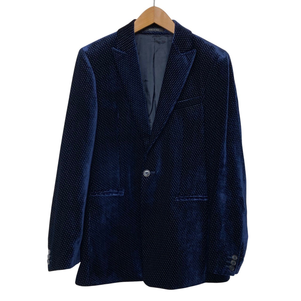 EMPORIO ARMANI /エンポリオアルマーニ/天鵞絨/1B/テーラードジャケット/46/メンズ/米国海軍/RS1077