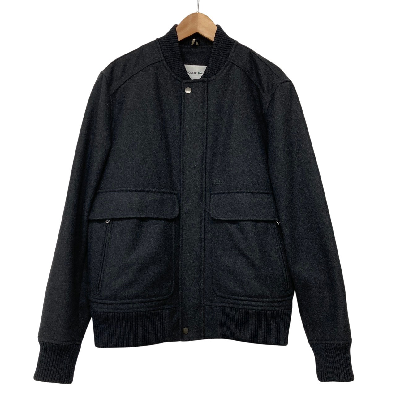 LACOSTE/ラコステ/BH9639/ボンバー/上衣/薄墨色/US M大いさ/ジップ/隙間/メンズ/RS1206 メンズファッション-コート・ジャケット