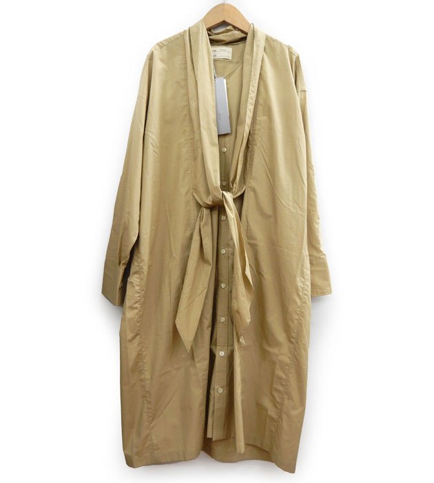 未使用タグ付き/77circa 77サーカ ナナナナサーカ/リボンシャツワンピース/ONEサイズ/ベージュ ブラウン系/レディース/FB2428｜コレカラスタイル