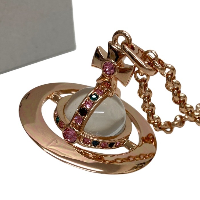 極美品/Vivienne westwood/ヴィヴィアンウエストウッド/スモールオーブ/ピンクゴールド/ネックレス/レディース/収納袋付き/箱付き/FB4388|コレカラスタイル