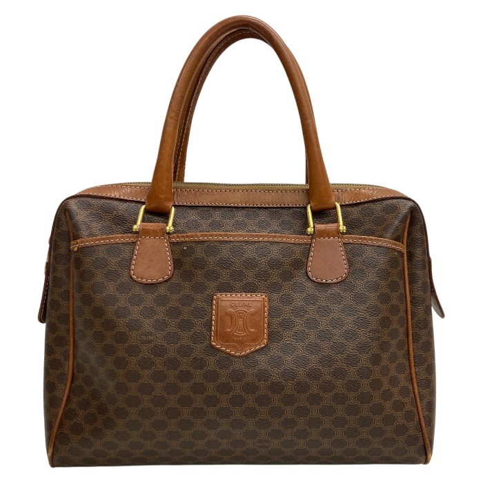 CELINE/セリーヌ/マカダム柄/トリオンフ/なめし革/ボストンバッグ/ハンドバック/トートバッグ/赤銅色/レディース/FB4402