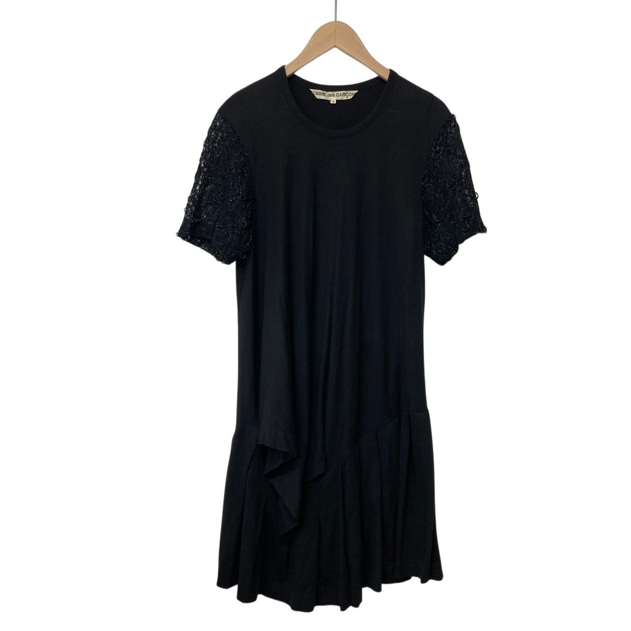 COMME des GARCONS/コムデギャルソン/90S/半袖/レース/変形ワンピース/サイズS/ブラック/レディース/RS1399|コレカラスタイル