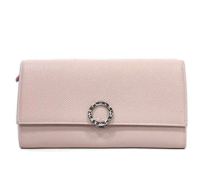BVLGARI/ブルガリ/ロゴクリップ長財布/レザー/ライトピンク/レディース/RS1765｜コレカラスタイル