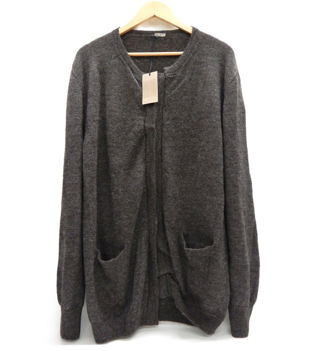 美品/BOTTEGA VENETA/ボッテガヴェネタ/ジップアップ/ロングカーディガン/サイズ52/ウール/ブラウン/イタリア製/メンズ /FB3307｜コレカラスタイル