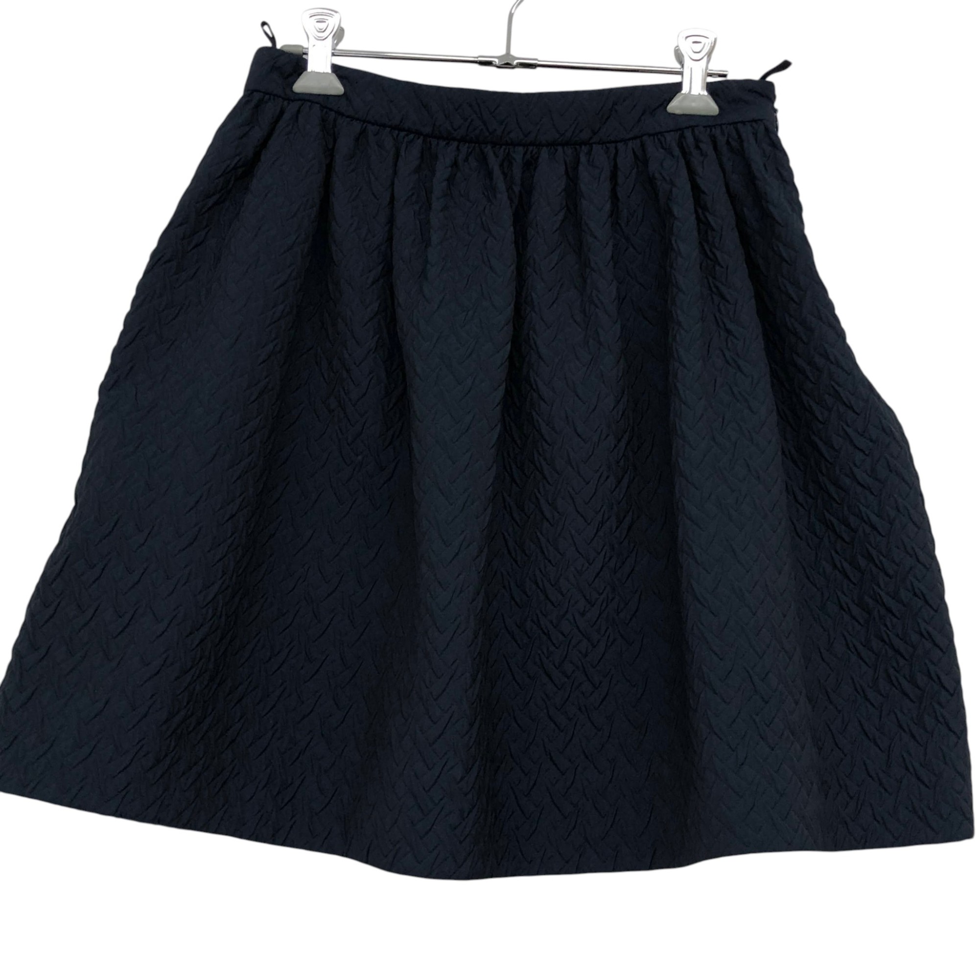 PRADA/プラダ/キルティング/フレアスカート/ミニスカート/ネイビー/サイズ40/レディース/RS1795｜コレカラスタイル
