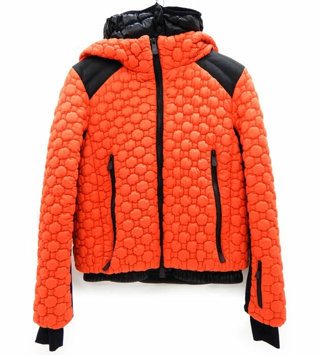 MONCLER/モンクレール/グルノーブル/ダウンジャケット/サイズ2/オレンジ&times;ブラック/レディース/スキーウェア/FB2737｜コレカラスタイル