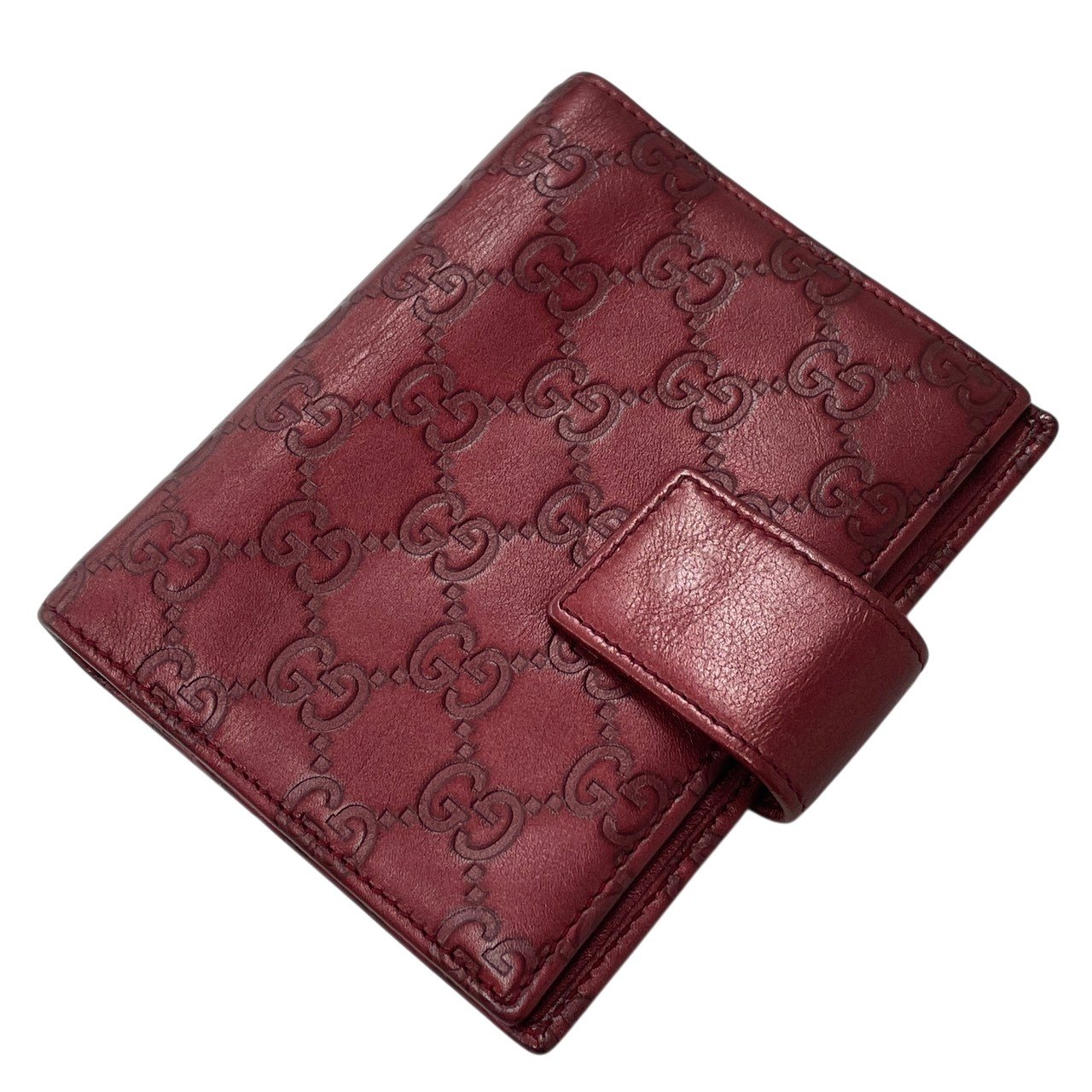 GUCCI/グッチ/シマレザー/115240/手帳カバー/ボルドー/GG/メンズ/レディース/RS2118|コレカラスタイル