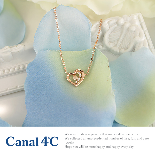 【楽天市場】【正規紙袋＆箱付】canal 4℃ ネックレス 4°c ヨンドシー レディース ハートモチーフ 4ドシー 4度 4c ペンダント