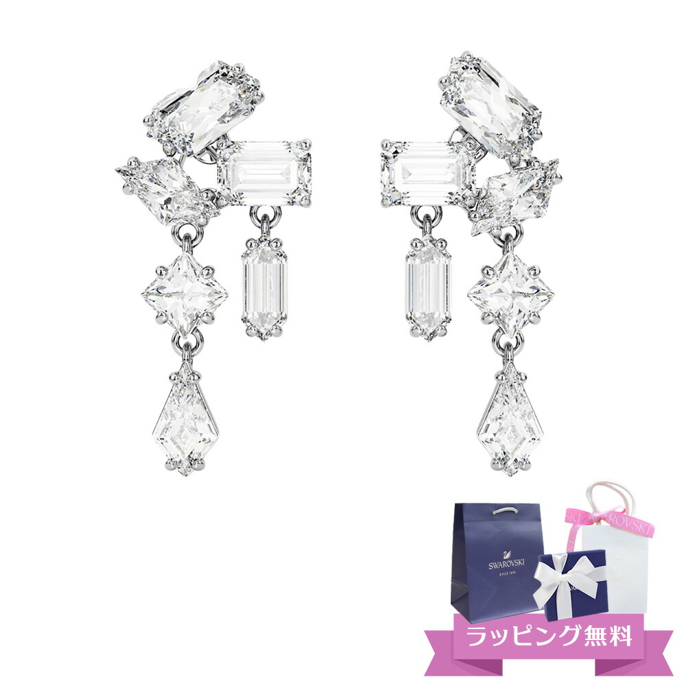 【美品】SWAROVSKIドロップピアス 楽天市場】スワロフスキー マトリクス ドロップピアス ミックス