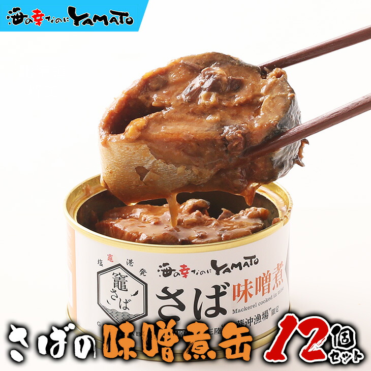 【賞味期限20026年8月9日】竈さば x 木の屋 味噌煮缶12個セット 金華山沖漁場・魚体500g以上の竈さばでつくる絶品の鯖缶 サバ さば 鯖 缶詰 非常食 木の屋 石巻水産 お歳暮