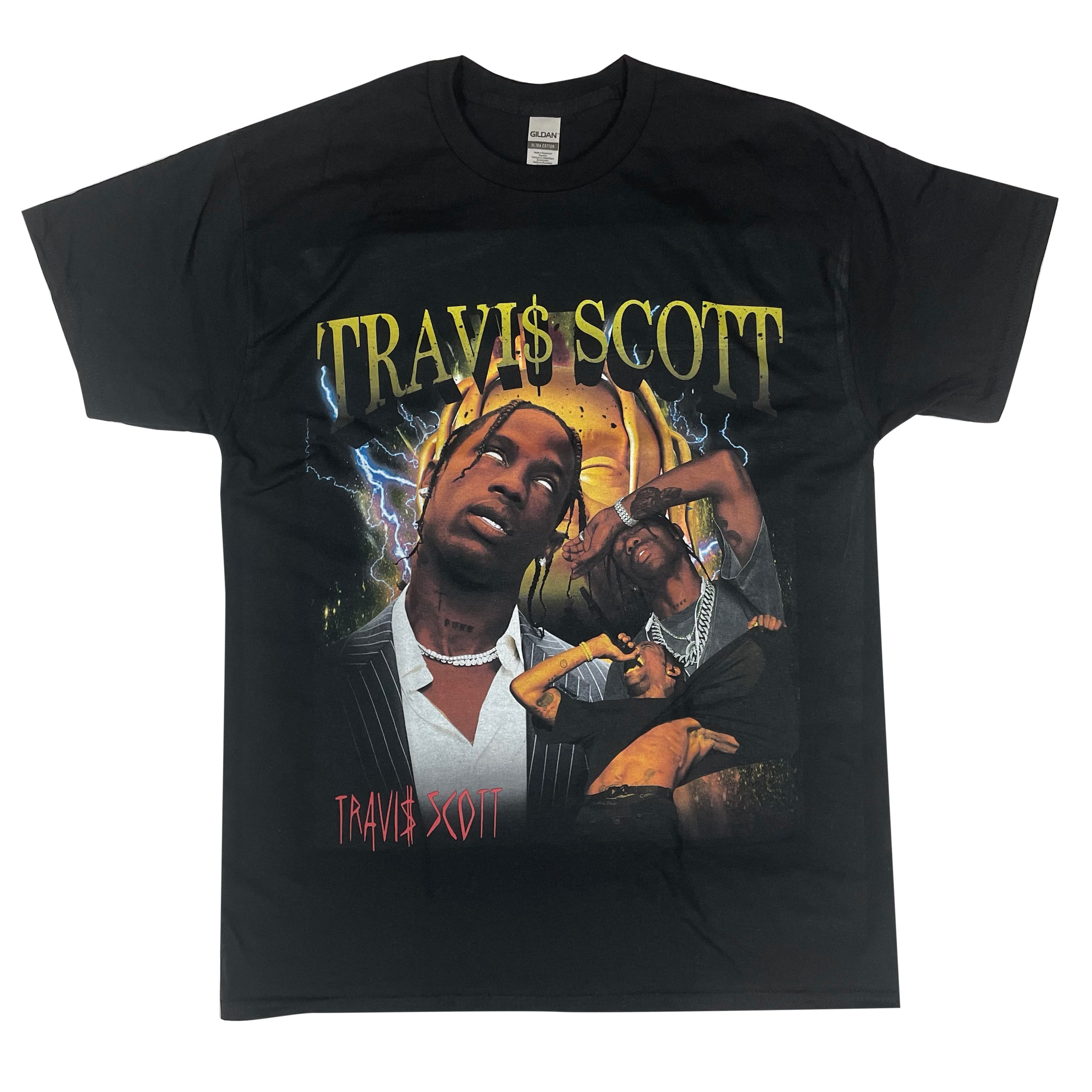 TRAVIS SCOTT（トラヴィススコット）ラップ Tシャツ ブラック XL - www