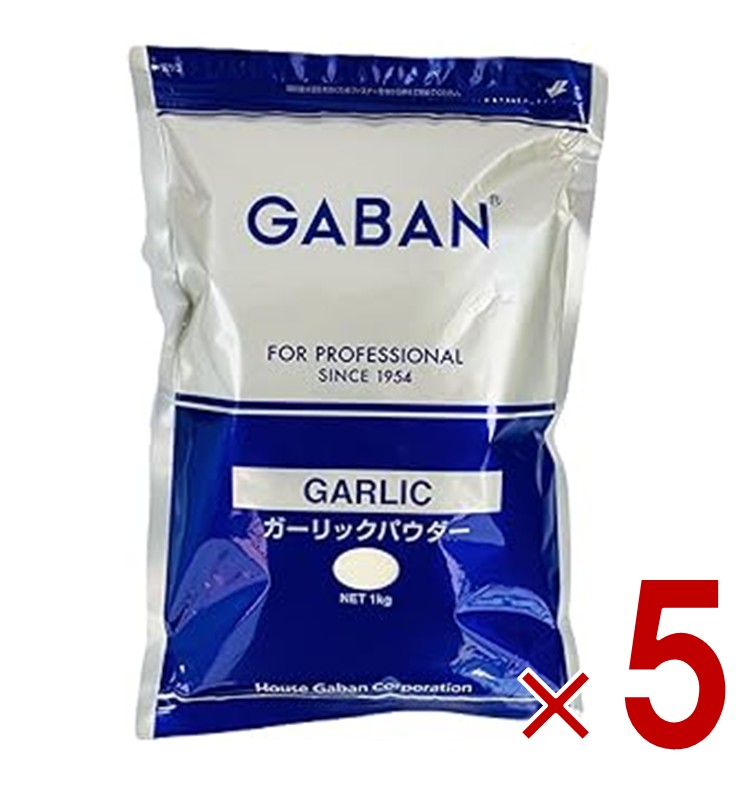 【P最大5倍 要エントリー 4-10日マラソン限定】GABAN ギャバン ガーリック パウダー 1kg 業務用 パスタ ポテト 揚げ物 フライドポテト にんにく 大容量 5個