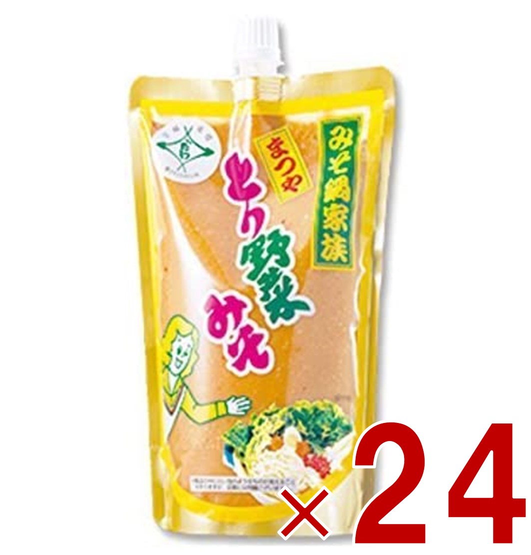 【P5倍 要エントリー 14-17日マラソン限定】まつや とり野菜みそ とり野菜味噌 とり野菜 味噌 とりやさいみそ 鍋の素 鍋スープ 500g 24個