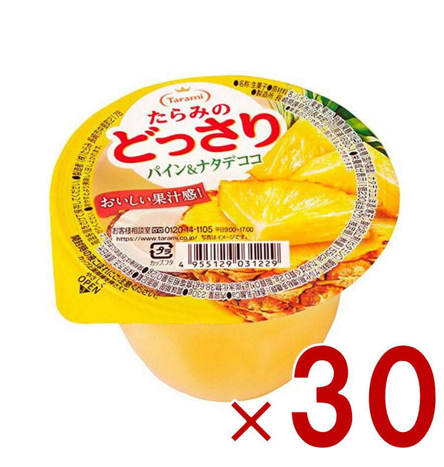 【P5倍 要エントリー 14-17日マラソン限定】たらみのどっさり パイン&ナタデココ 230g たらみ おやつ デザート 果汁 常温 30個