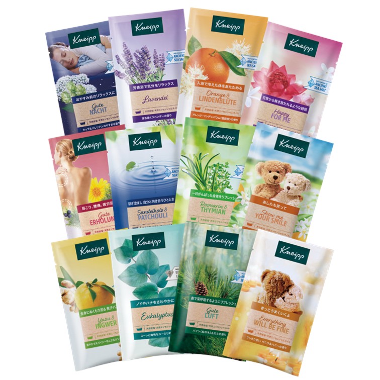 Kneipp 入浴剤 6個セット クナイプ（KNEIPP） バスソルト 60g 入浴剤 イエロー ピンク