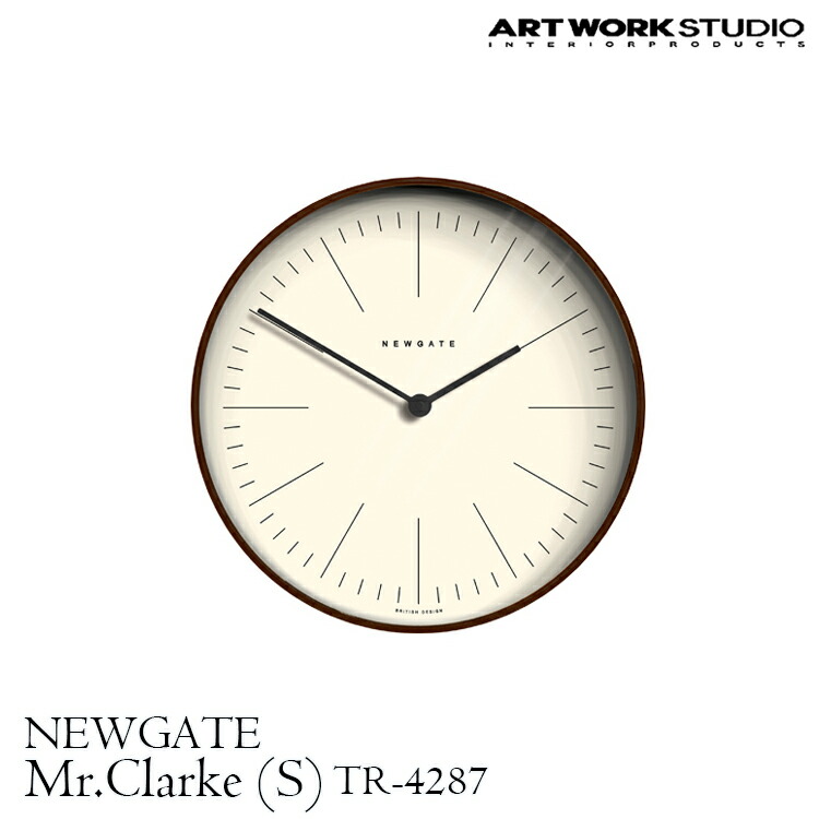 NEWGATE Mr,Clarke S ニューゲート ミスタークラーク S TR-4287 直径28cm アナログ 電池式 木製 おしゃれ アメリカン ミッドセンチュリー ビンテージ ウォールクロック 壁掛け時計 プレゼント お祝い 新築祝 レトロ アートワークスタジオ