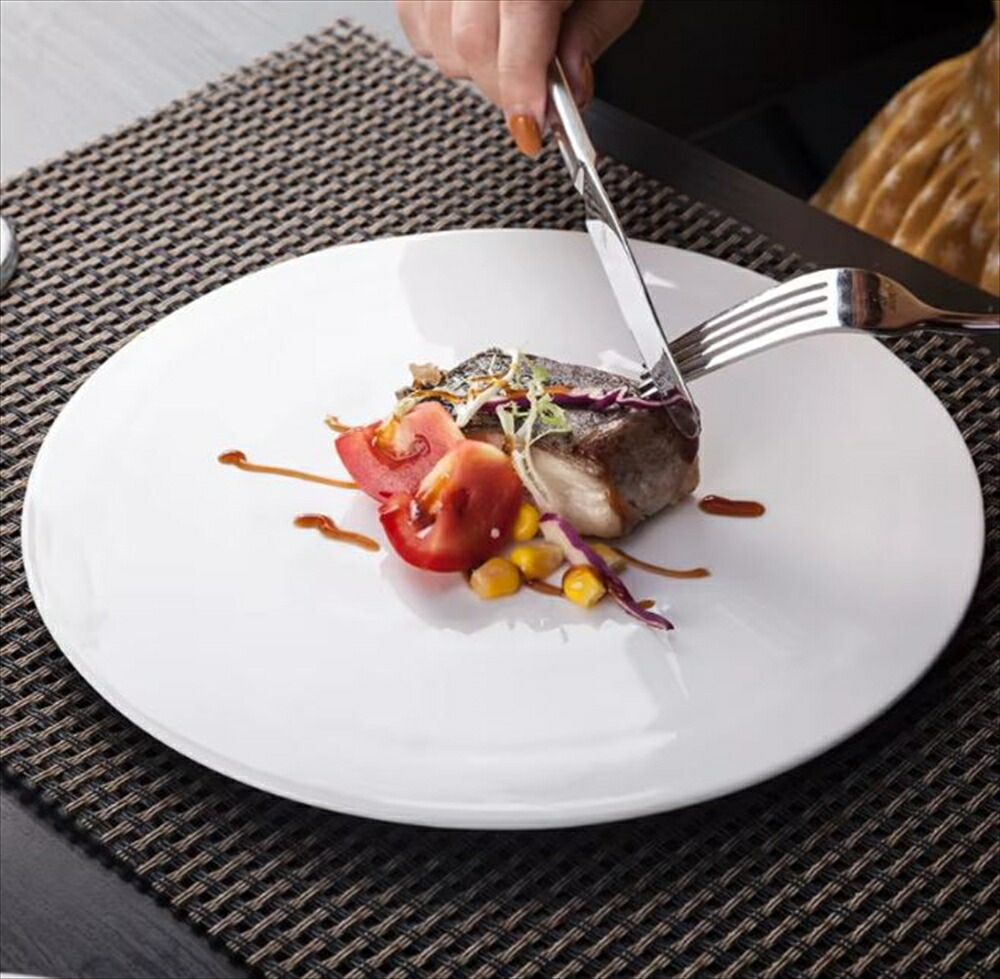 楽天市場】21cm～30cm【丸形セラミックプレート 皿】白 ホワイト