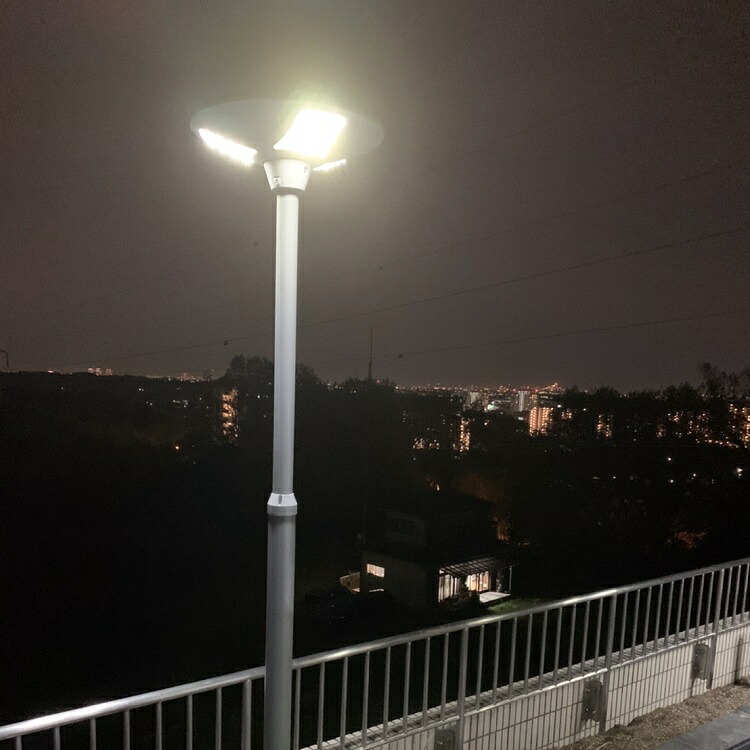 【楽天市場】ソーラー街灯 外灯 LED ライト 照明 高さ285cm 20W ポールライト ガーデンライト 街路灯 屋外 庭 駐車場 駐輪場 ...