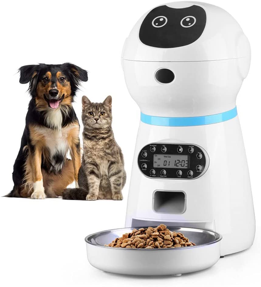 自動給餌器 猫 中小型犬用 自動餌やり機 タイマー式定量式 1日4食 3.5L 大容量｜SGSストア店 7,402円