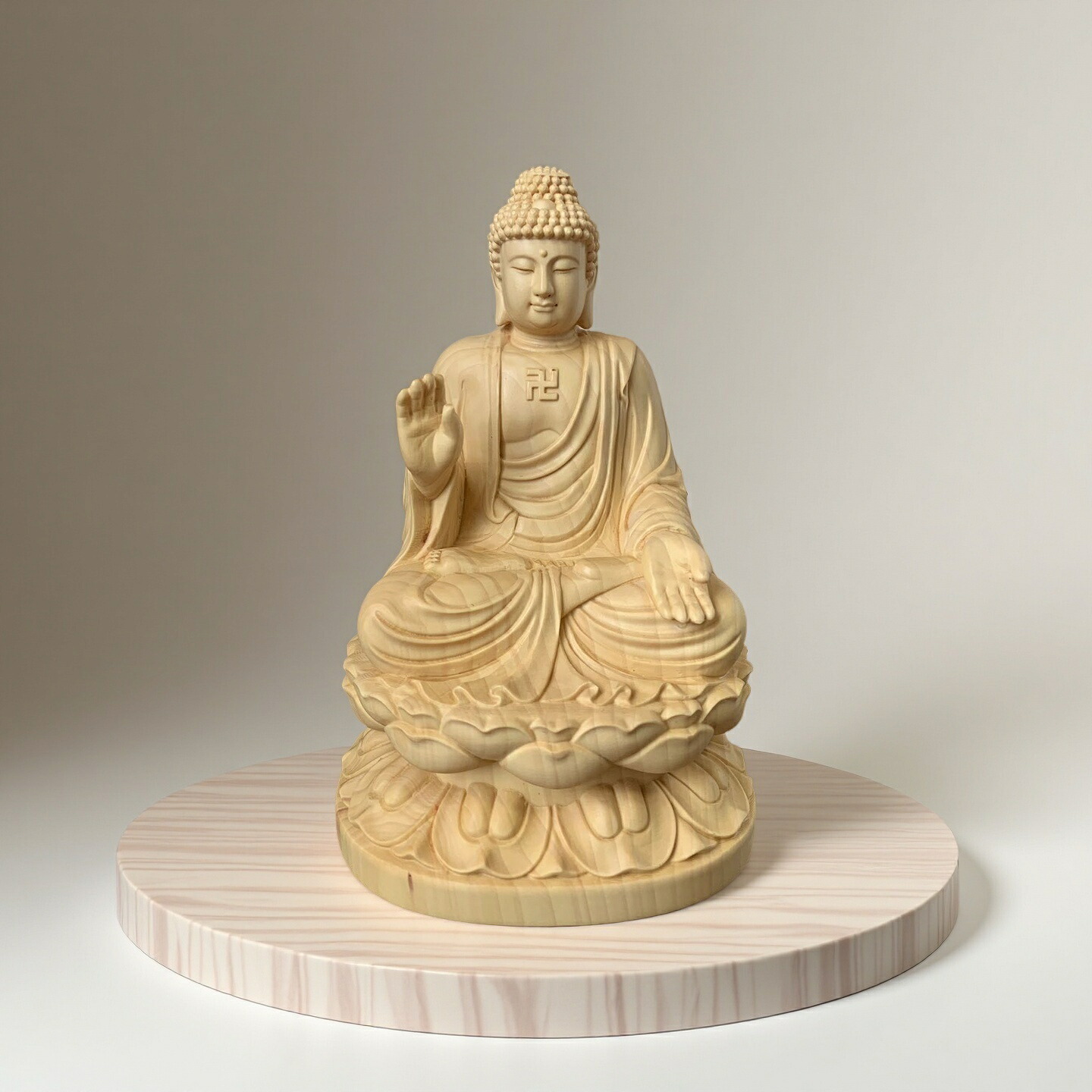 楽天市場】仏像 釈迦如来像 お釈迦様 釈迦如来坐像 ツゲ 木彫 仏具 (約 